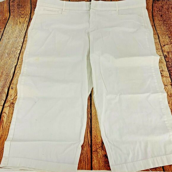 Women's Khaki Capri Cropped Pants Summer Fall Solid No Size/Brand tag - Picture 1 of 6